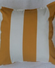 Mustard Yellow & White Stripe Outdoor Cushion Bungalow Living 3